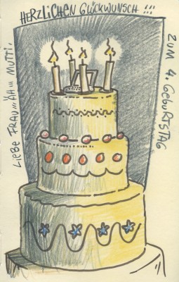 Happy Birthday to you, Happy Birthday to you, Happy Birthday liebe Frau…ääh… Mutti, Happy Birthday to you! fraumuttiwird4