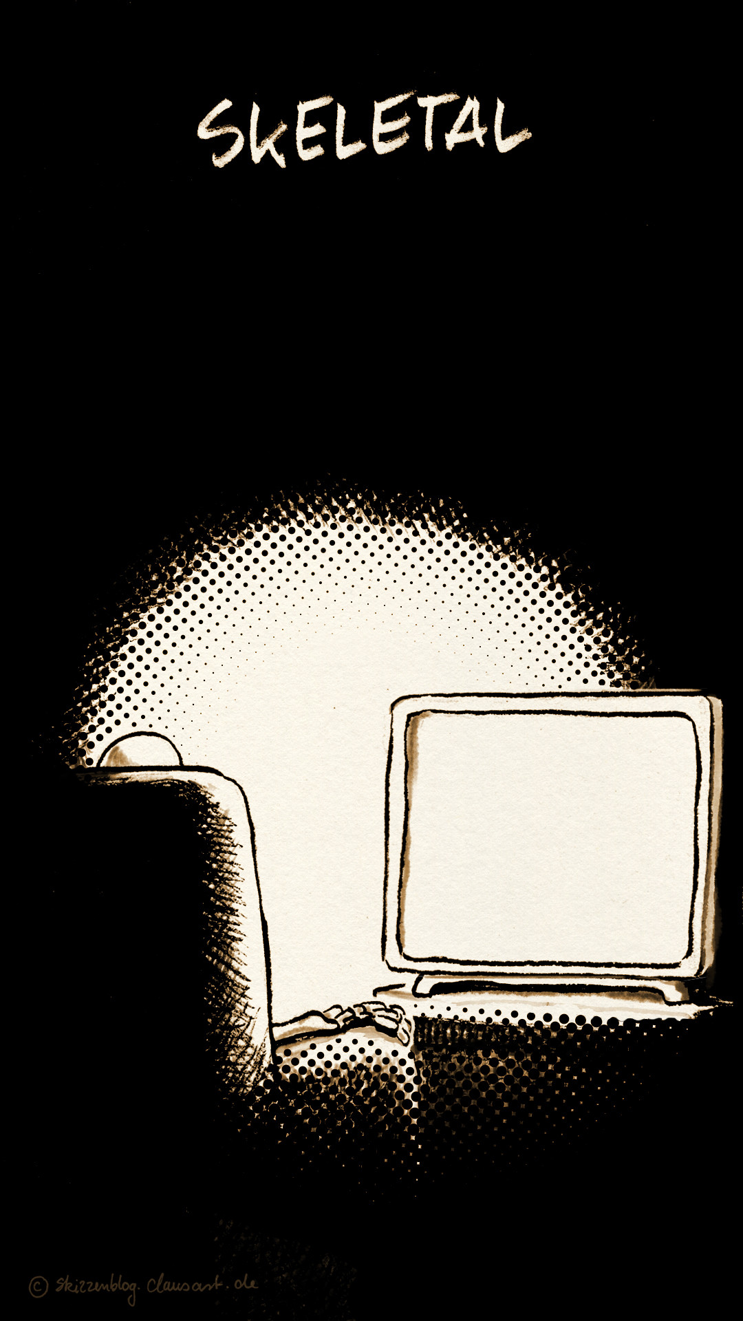 Inktober'25 - 28 Skeletal
